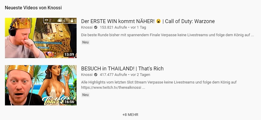 Knossi Youtube