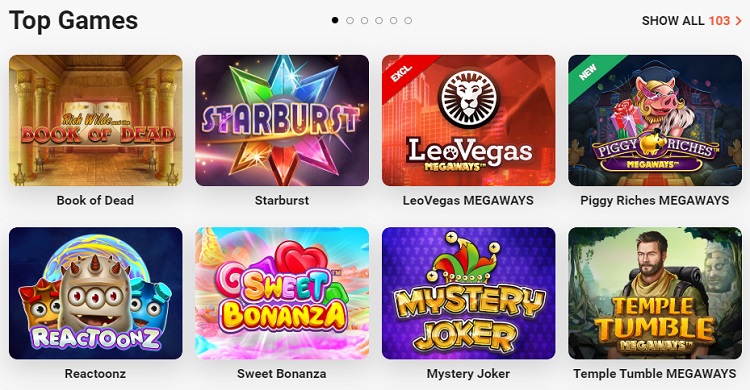 Top Casino Spiele Leo Vegas